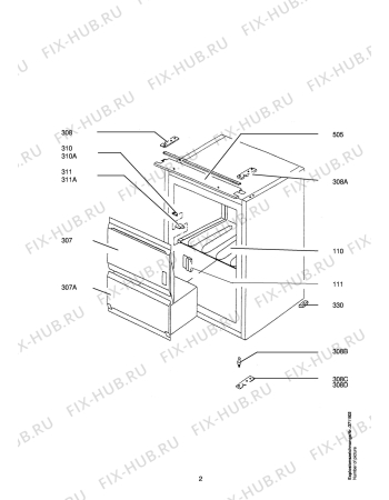 Взрыв-схема холодильника Aeg ARC0832-5 I - Схема узла Housing 001